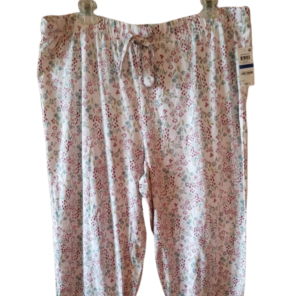 CHARTER CLUB Floral Field Capri Pajama Pants Size XL NWT